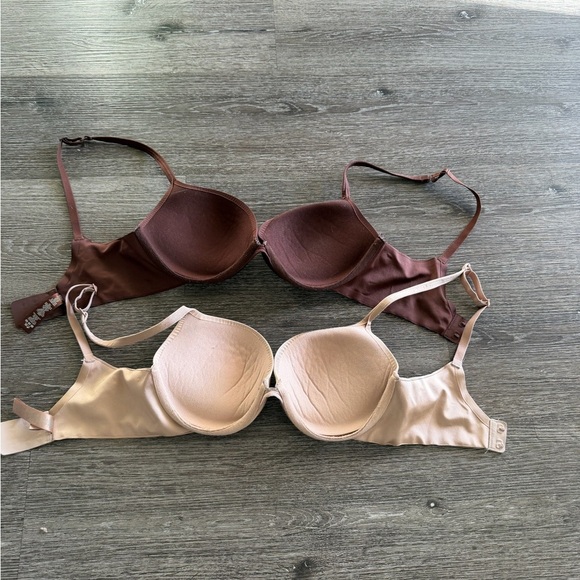 SKIMS Women's Bra Set - Brown and Tan - Picture 5 of 6